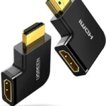 UGREEN HDMI L型変換アダプタ 左右変換 90度+270度（2個セット） HDMIオスtoメスアダプタ L型 HDMI延長アダプタ 4K/60Hz 3D対応 金メッキコネクタ