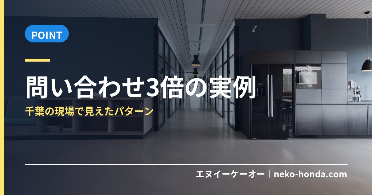 問い合わせ3倍の実例